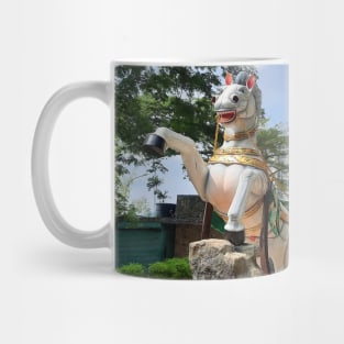 Hindu statue on horse carriage at Ramayana Cave Mug